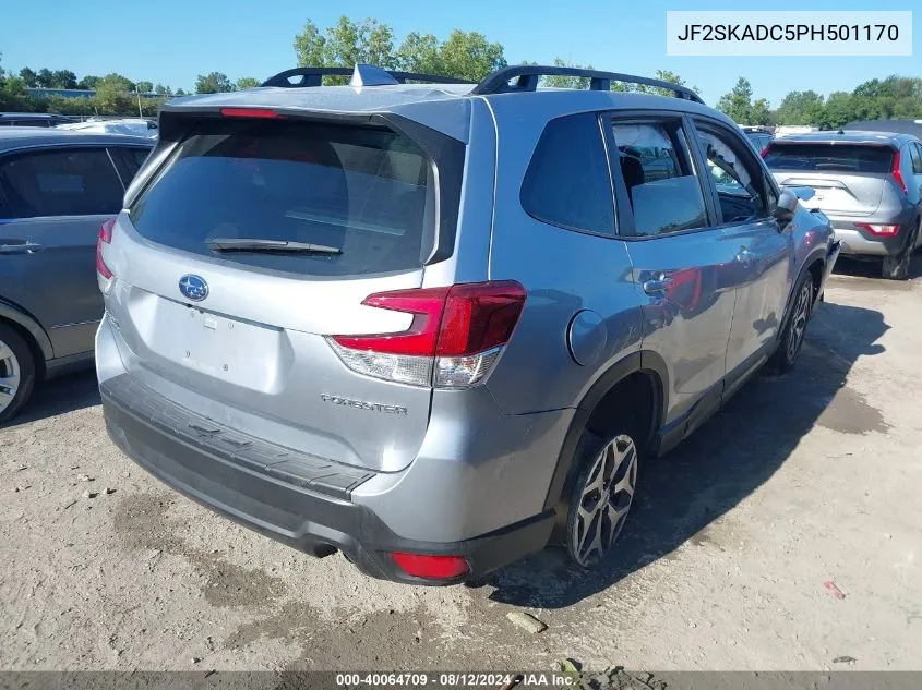 2023 Subaru Forester Premium VIN: JF2SKADC5PH501170 Lot: 40064709