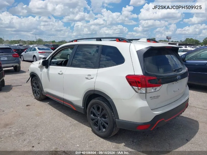 2023 Subaru Forester Sport VIN: JF2SKAJC0PH509925 Lot: 40106804