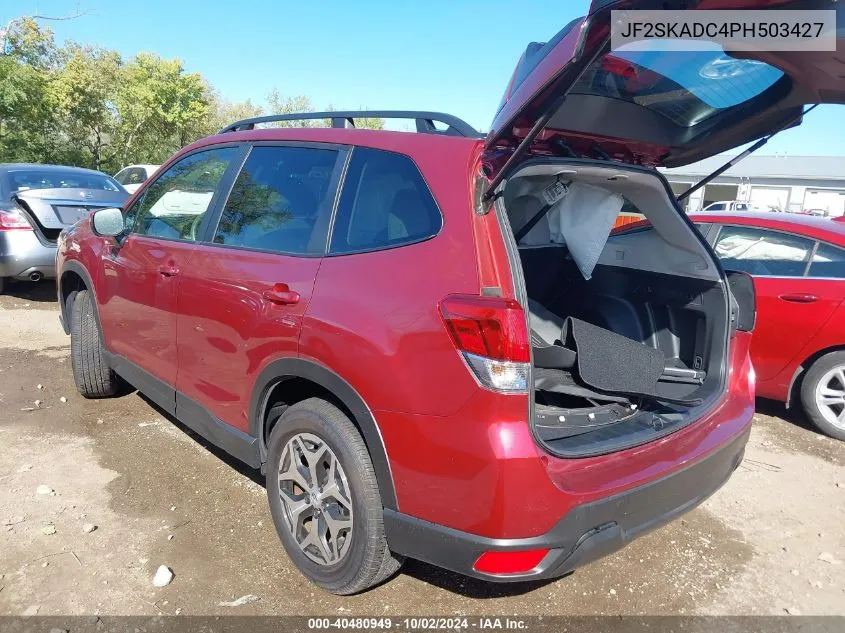 2023 Subaru Forester Premium VIN: JF2SKADC4PH503427 Lot: 40480949