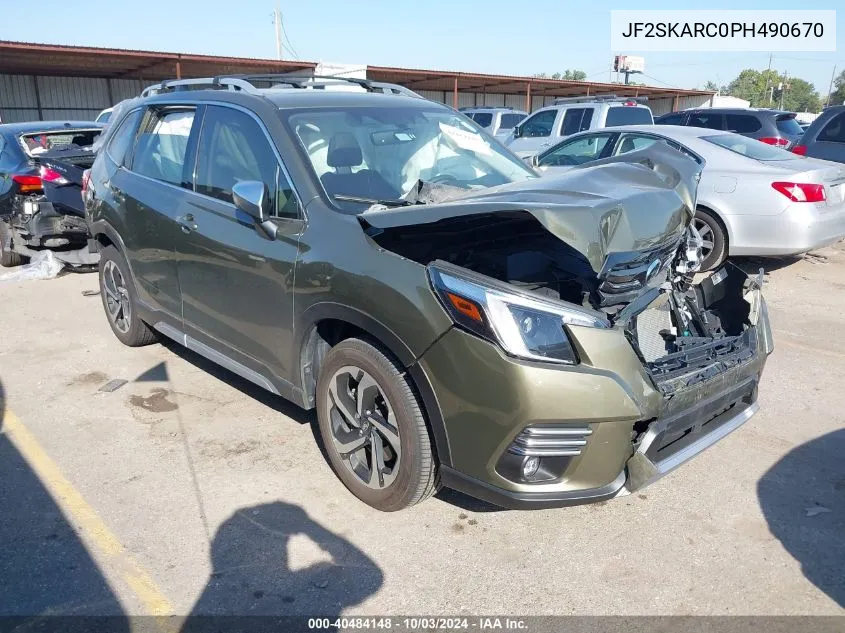 2023 Subaru Forester Touring VIN: JF2SKARC0PH490670 Lot: 40484148