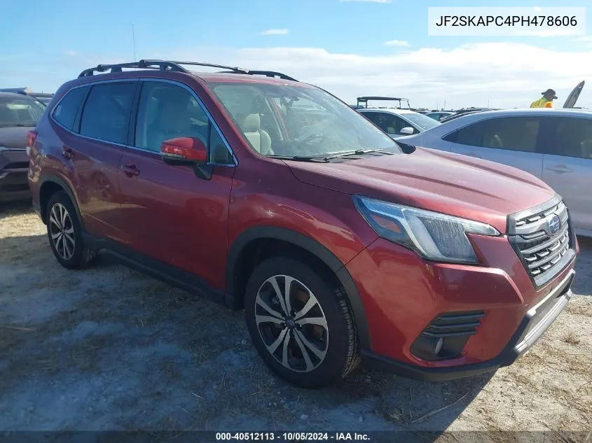 2023 Subaru Forester Limited VIN: JF2SKAPC4PH478606 Lot: 40512113