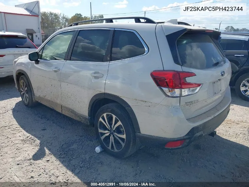 2023 Subaru Forester Limited VIN: JF2SKAPC5PH423744 Lot: 40512991