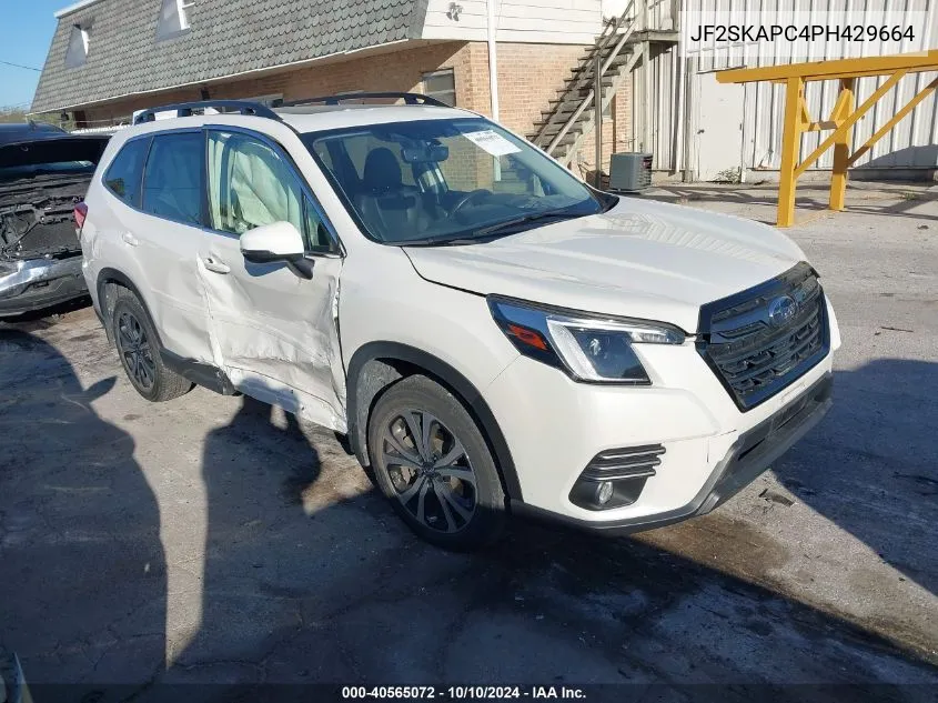 2023 Subaru Forester Limited VIN: JF2SKAPC4PH429664 Lot: 40565072