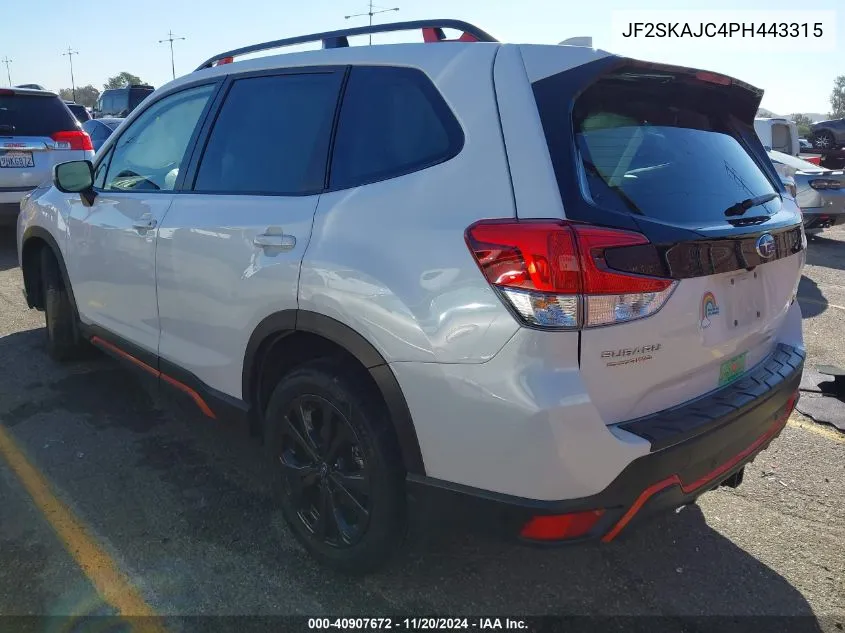 2023 Subaru Forester Sport VIN: JF2SKAJC4PH443315 Lot: 40907672