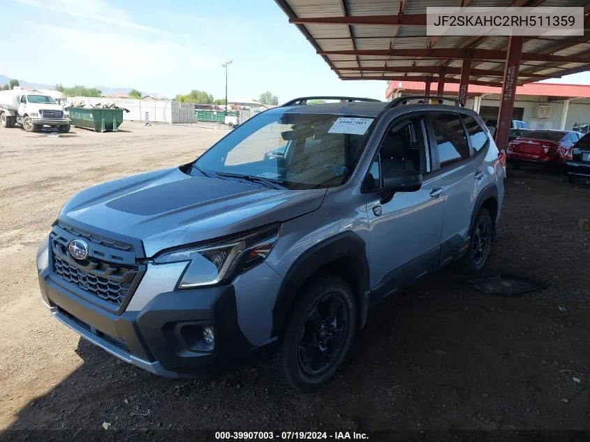 JF2SKAHC2RH511359 2024 Subaru Forester Wilderness