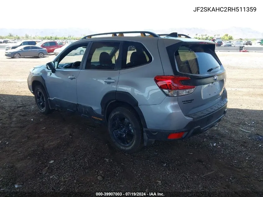 JF2SKAHC2RH511359 2024 Subaru Forester Wilderness