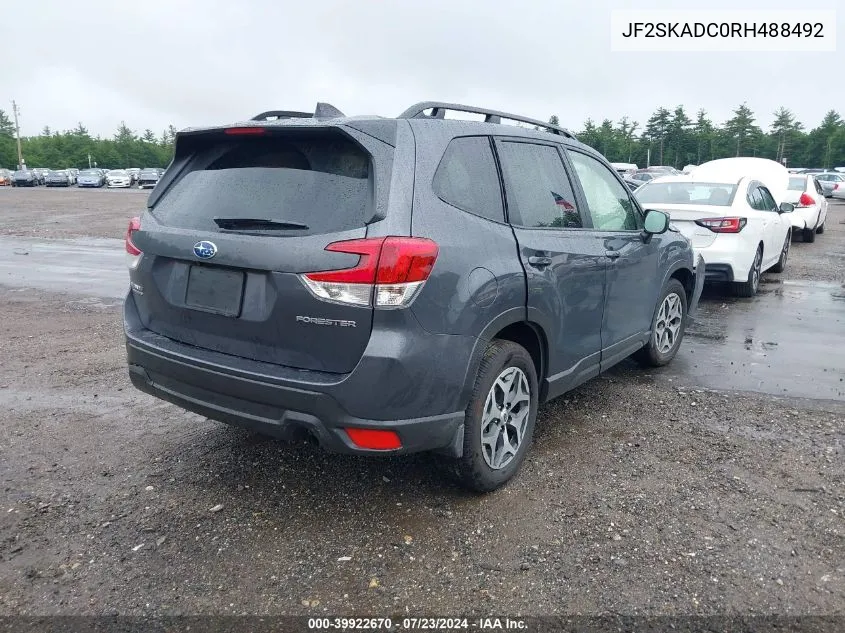 2024 Subaru Forester Premium VIN: JF2SKADC0RH488492 Lot: 39922670