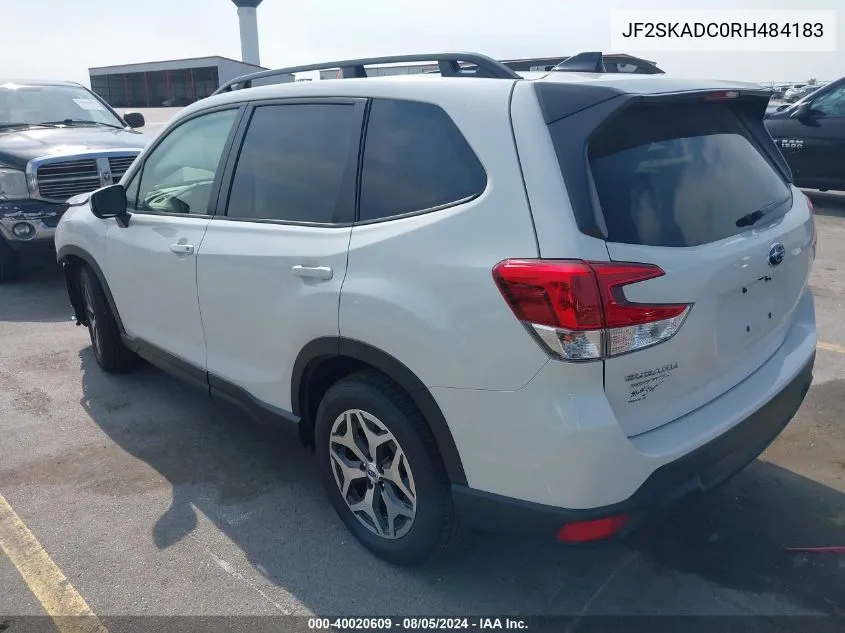 2024 Subaru Forester Premium VIN: JF2SKADC0RH484183 Lot: 40020609