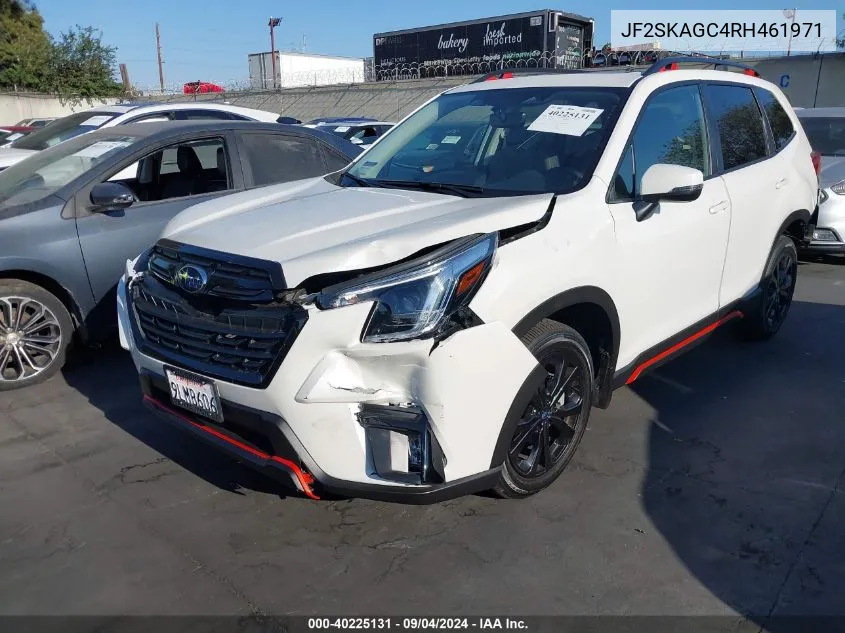 2024 Subaru Forester Sport VIN: JF2SKAGC4RH461971 Lot: 40225131