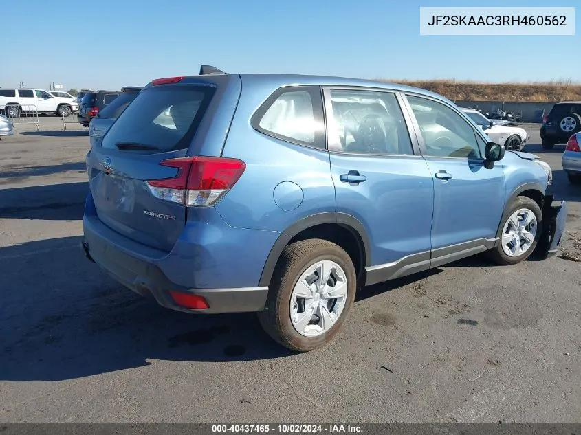 2024 Subaru Forester VIN: JF2SKAAC3RH460562 Lot: 40437465