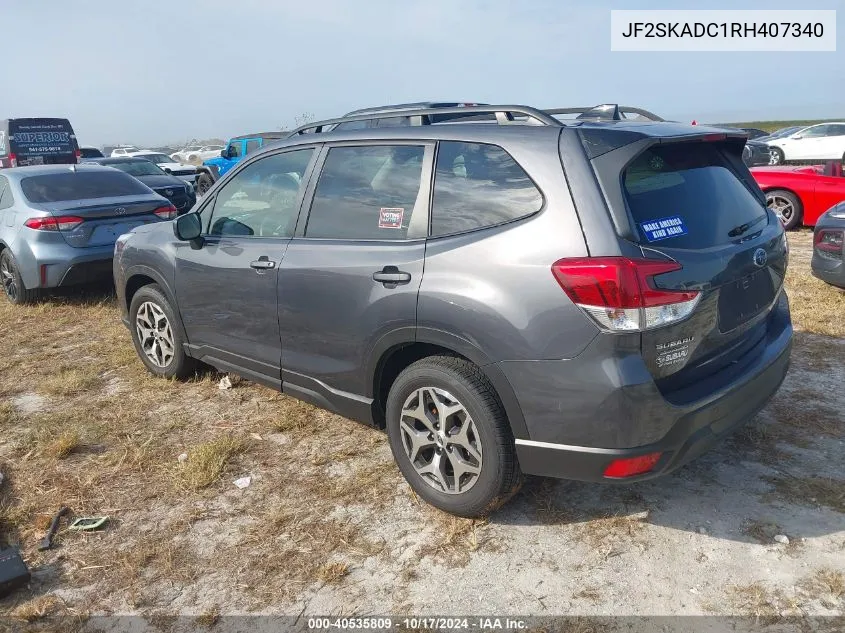 2024 Subaru Forester Premium VIN: JF2SKADC1RH407340 Lot: 40535809