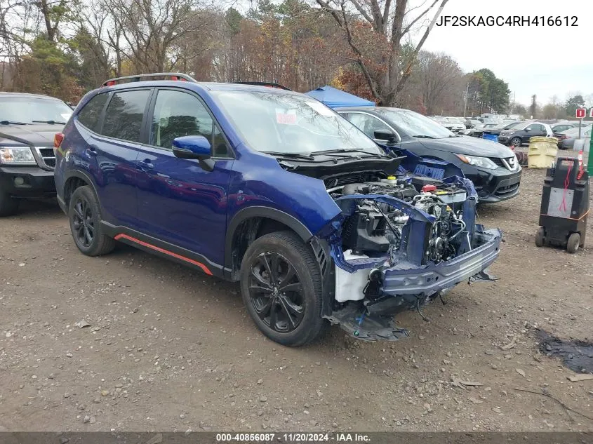 2024 Subaru Forester Sport VIN: JF2SKAGC4RH416612 Lot: 40856087