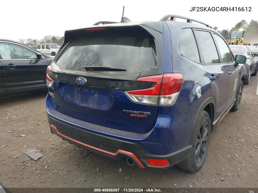 2024 Subaru Forester Sport VIN: JF2SKAGC4RH416612 Lot: 40856087