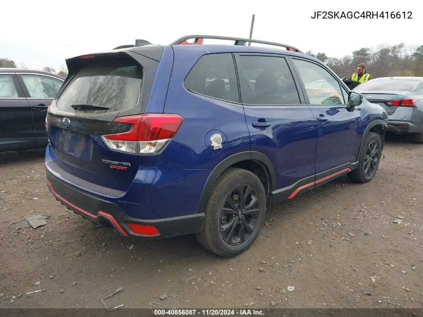 2024 Subaru Forester Sport VIN: JF2SKAGC4RH416612 Lot: 40856087