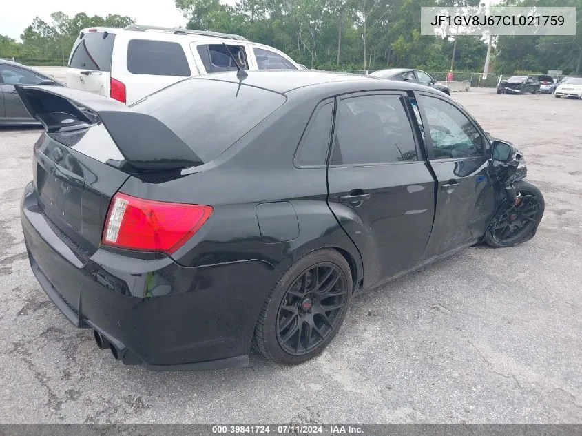 JF1GV8J67CL021759 2012 Subaru Impreza Wrx Sti