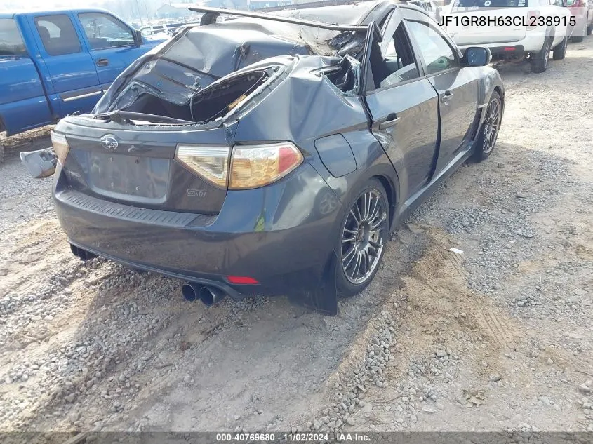 2012 Subaru Impreza Wrx Sti VIN: JF1GR8H63CL238915 Lot: 40769680