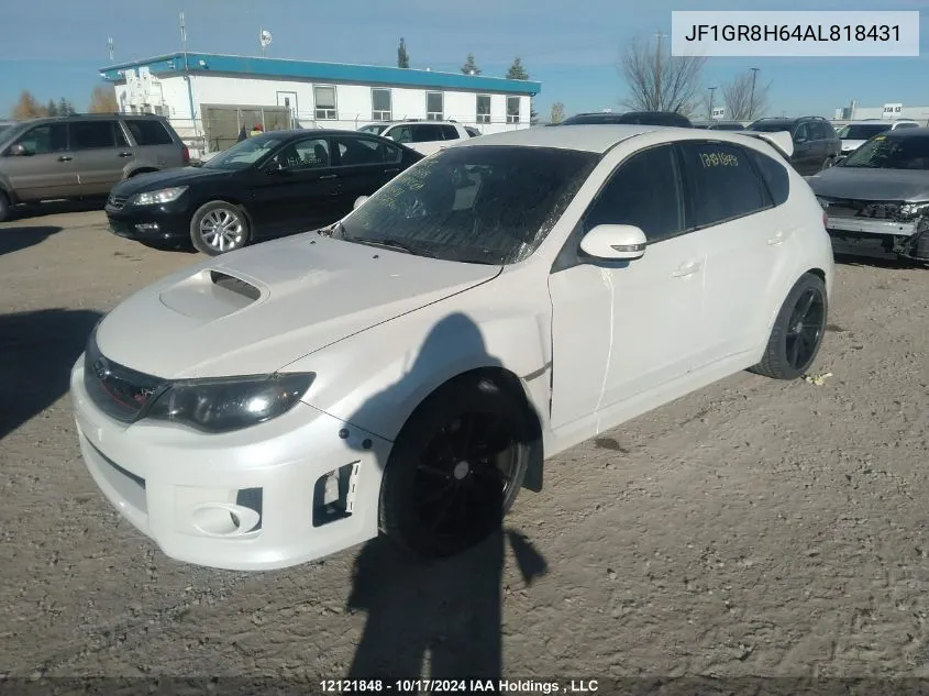 2010 Subaru Impreza Wrx Sti VIN: JF1GR8H64AL818431 Lot: 12121848