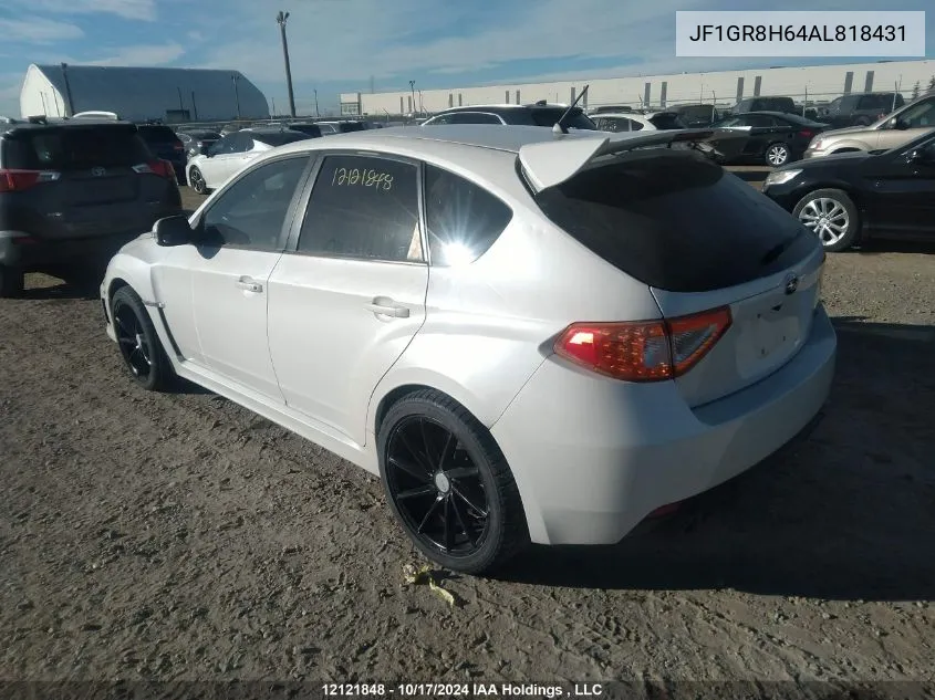 2010 Subaru Impreza Wrx Sti VIN: JF1GR8H64AL818431 Lot: 12121848