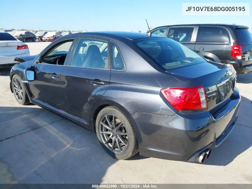 2013 Subaru Impreza Wrx VIN: JF1GV7E68DG005195 Lot: 40652990