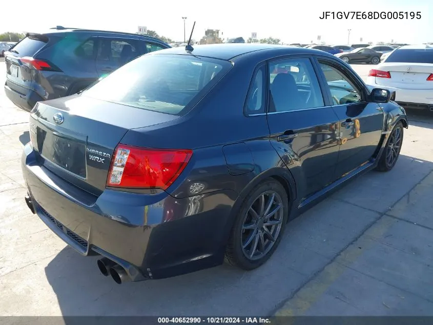 2013 Subaru Impreza Wrx VIN: JF1GV7E68DG005195 Lot: 40652990