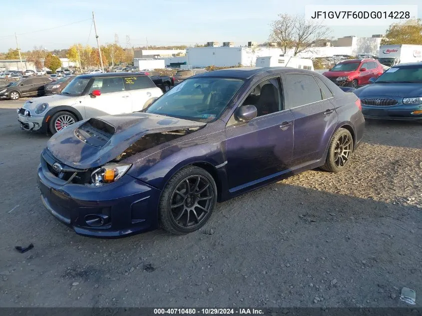 2013 Subaru Impreza Wrx Premium VIN: JF1GV7F60DG014228 Lot: 40710480