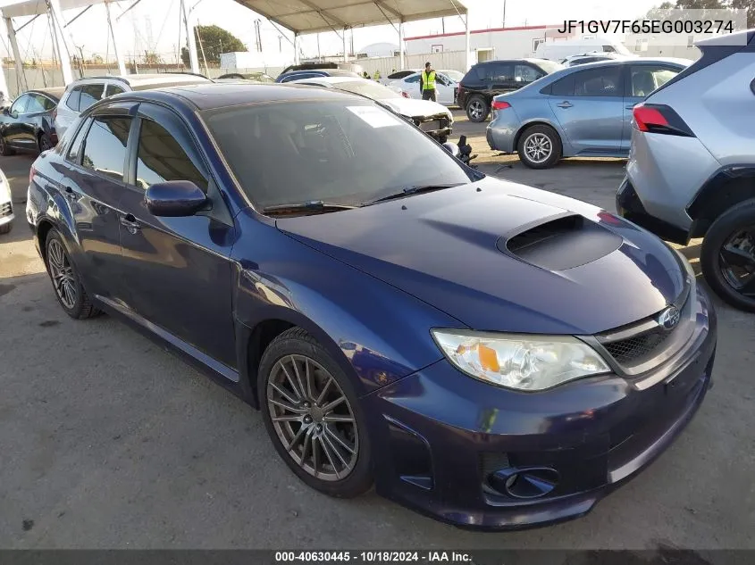 2014 Subaru Impreza Wrx Limited VIN: JF1GV7F65EG003274 Lot: 40630445