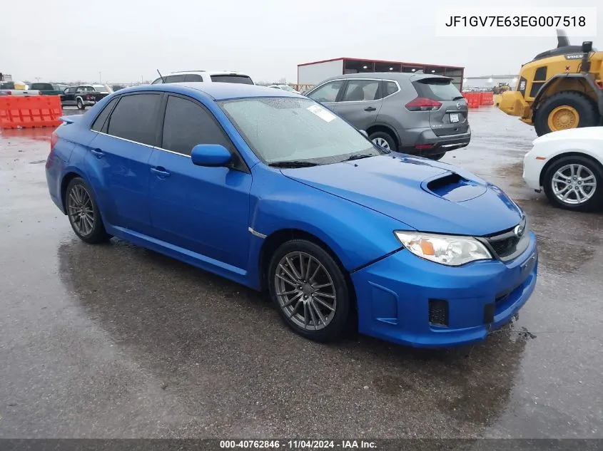 2014 Subaru Impreza Wrx VIN: JF1GV7E63EG007518 Lot: 40762846