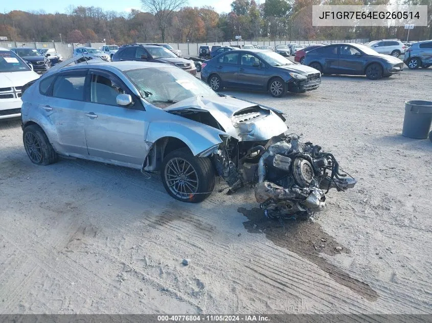 2014 Subaru Impreza Wrx VIN: JF1GR7E64EG260514 Lot: 40776804