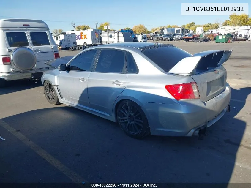 2014 Subaru Impreza Wrx Sti VIN: JF1GV8J61EL012932 Lot: 40822250