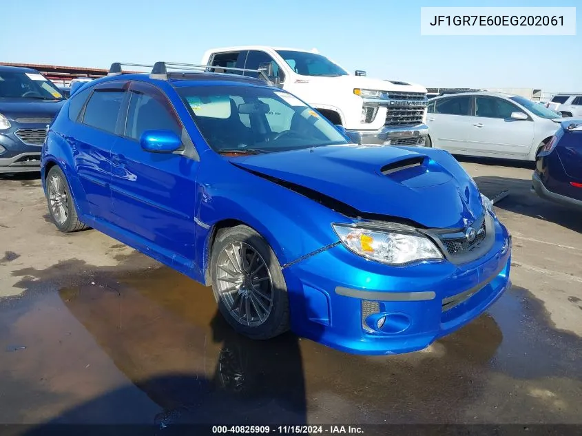 2014 Subaru Impreza Wrx Limited VIN: JF1GR7E60EG202061 Lot: 40825909