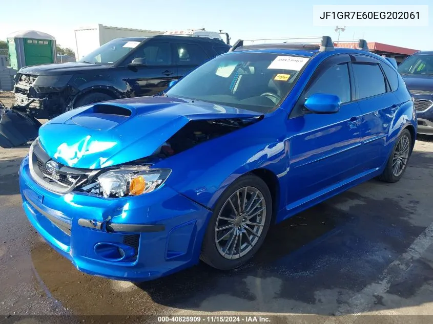 2014 Subaru Impreza Wrx Limited VIN: JF1GR7E60EG202061 Lot: 40825909