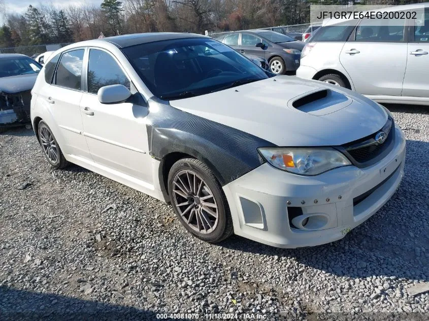 2014 Subaru Impreza Wrx Premium VIN: JF1GR7E64EG200202 Lot: 40881070