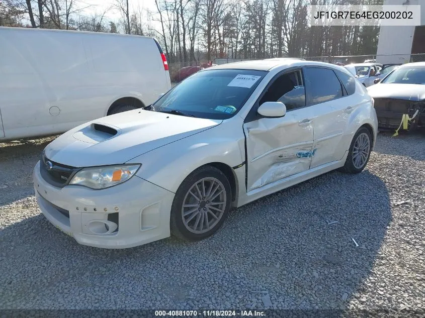 2014 Subaru Impreza Wrx Premium VIN: JF1GR7E64EG200202 Lot: 40881070