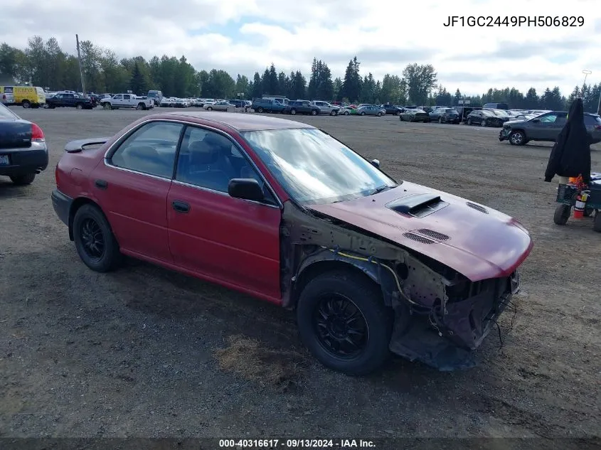 1993 Subaru Impreza L Plus VIN: JF1GC2449PH506829 Lot: 40316617