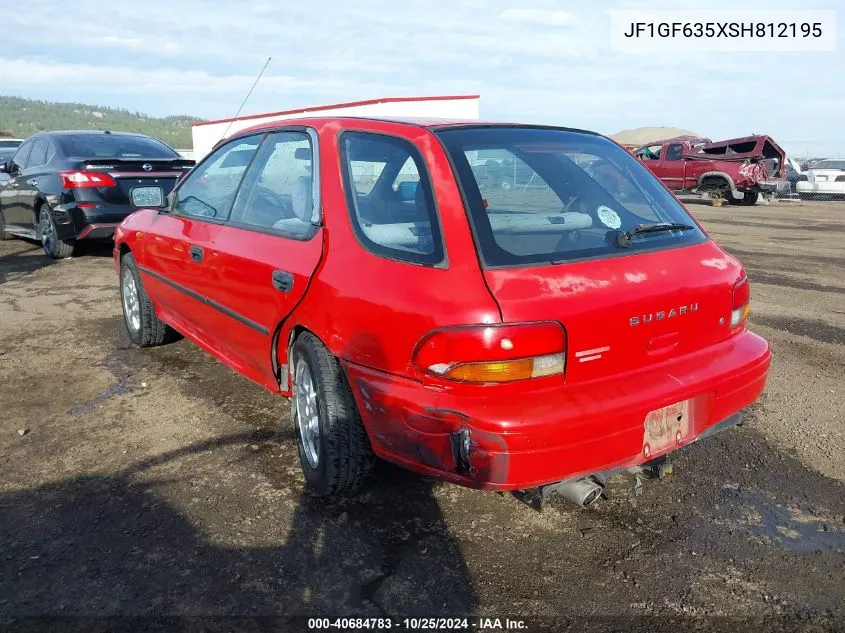 1995 Subaru Impreza L/Outback VIN: JF1GF635XSH812195 Lot: 40684783