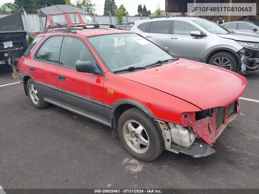 1996 Subaru Impreza Outback VIN: JF1GF4851TG810663 Lot: 39925461