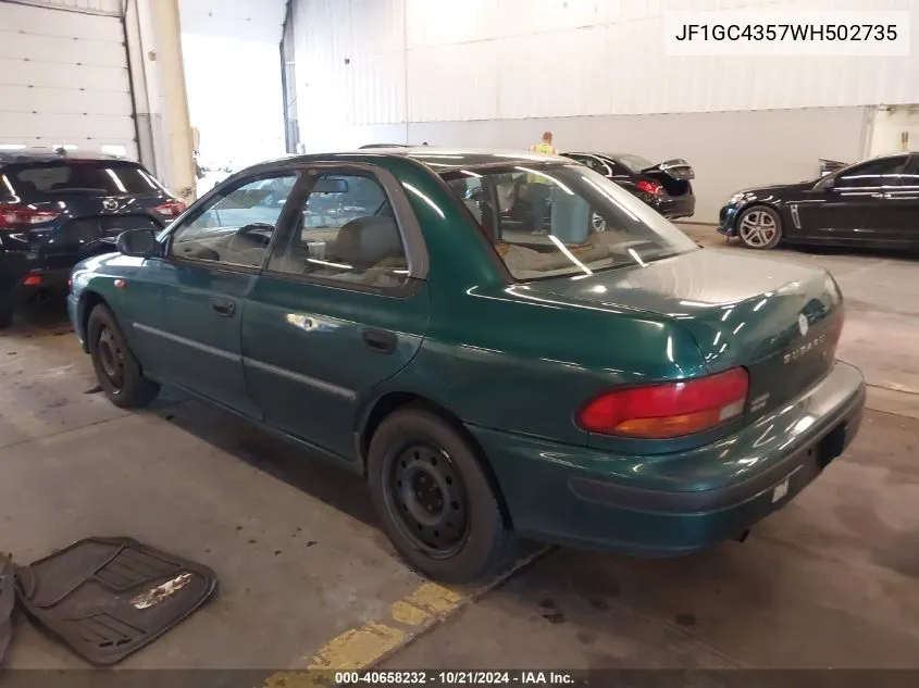 1998 Subaru Impreza L VIN: JF1GC4357WH502735 Lot: 40658232