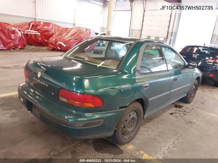 1998 Subaru Impreza L VIN: JF1GC4357WH502735 Lot: 40658232