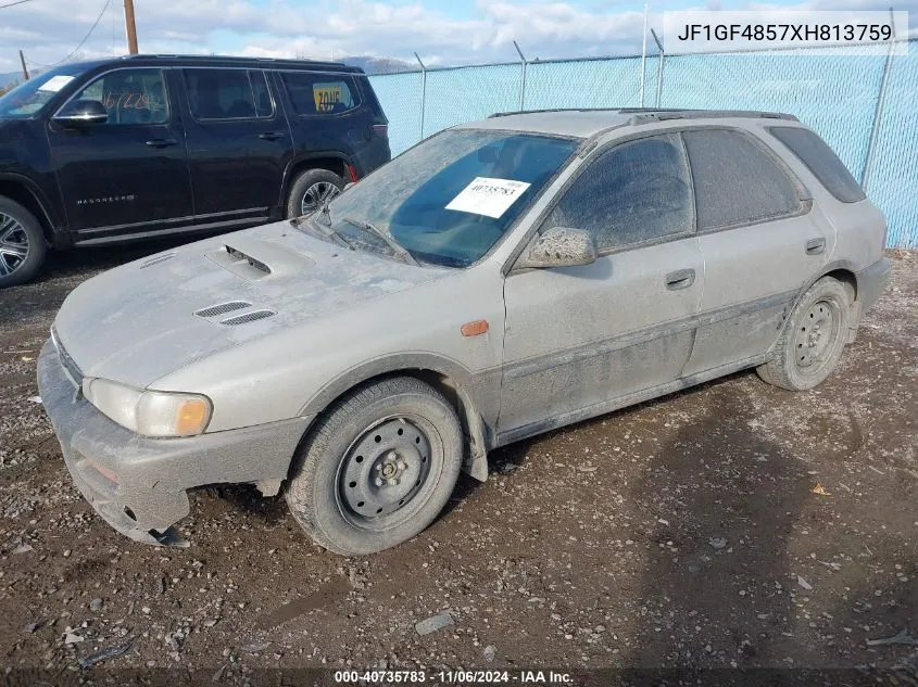 1999 Subaru Impreza Outback Sport VIN: JF1GF4857XH813759 Lot: 40735783