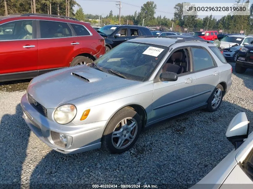 2002 Subaru Impreza Wrx VIN: JF1GG29632G819680 Lot: 40232434