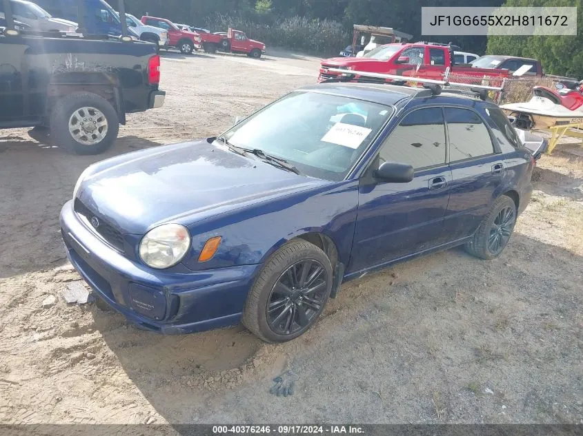 2002 Subaru Impreza 2.5Ts VIN: JF1GG655X2H811672 Lot: 40376246