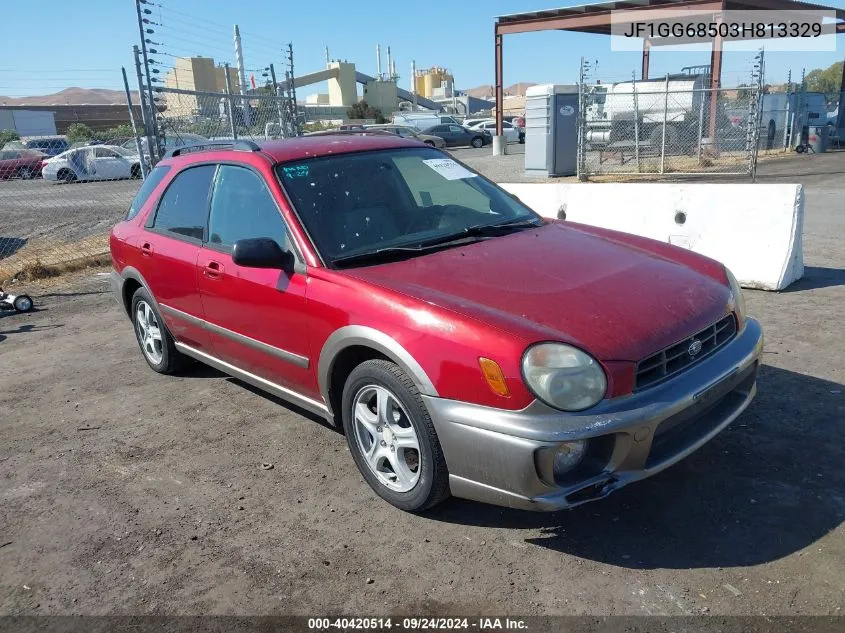 2003 Subaru Impreza Outback Sport VIN: JF1GG68503H813329 Lot: 40420514