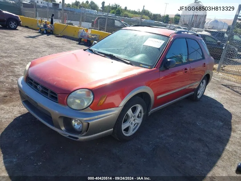 2003 Subaru Impreza Outback Sport VIN: JF1GG68503H813329 Lot: 40420514