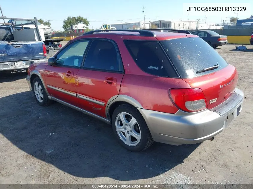 2003 Subaru Impreza Outback Sport VIN: JF1GG68503H813329 Lot: 40420514