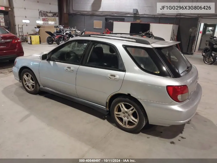 JF1GG296X3G806426 2003 Subaru Impreza Wrx