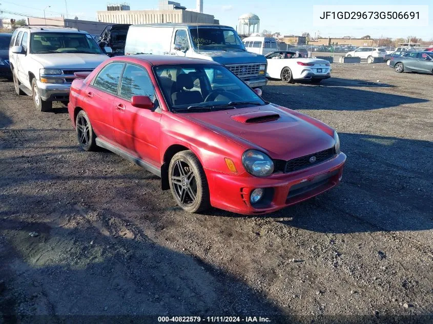 2003 Subaru Impreza Sedan Wrx VIN: JF1GD29673G506691 Lot: 40822579