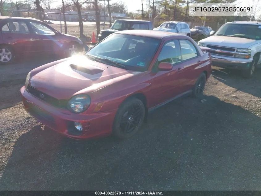 2003 Subaru Impreza Sedan Wrx VIN: JF1GD29673G506691 Lot: 40822579