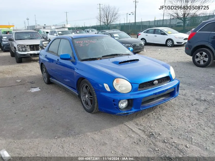 2003 Subaru Impreza Wrx VIN: JF1GD29683G508725 Lot: 40872361