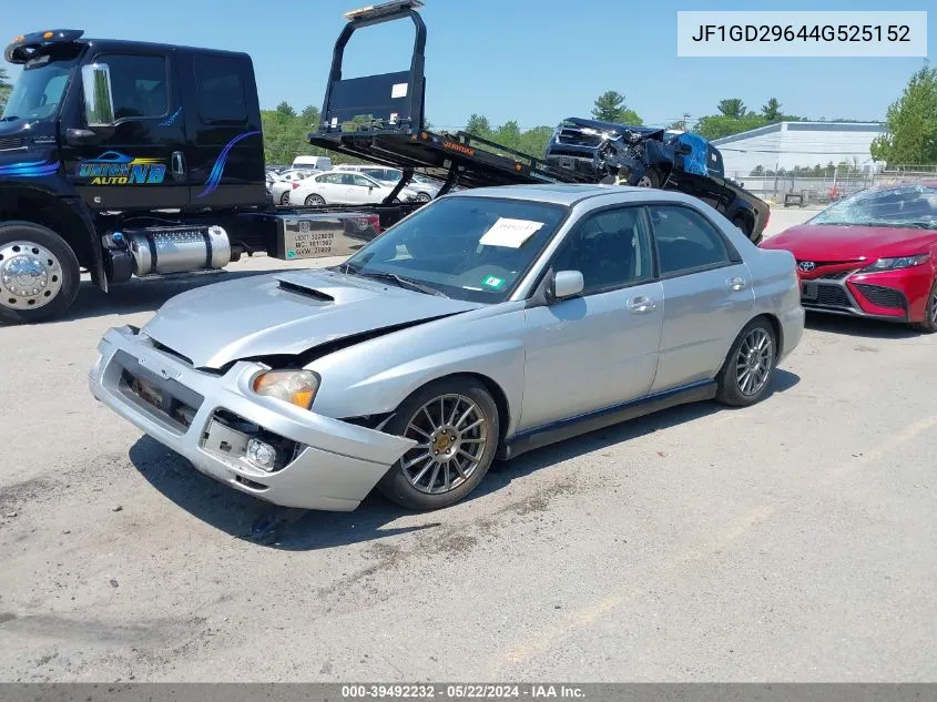 2004 Subaru Impreza Wrx VIN: JF1GD29644G525152 Lot: 39492232