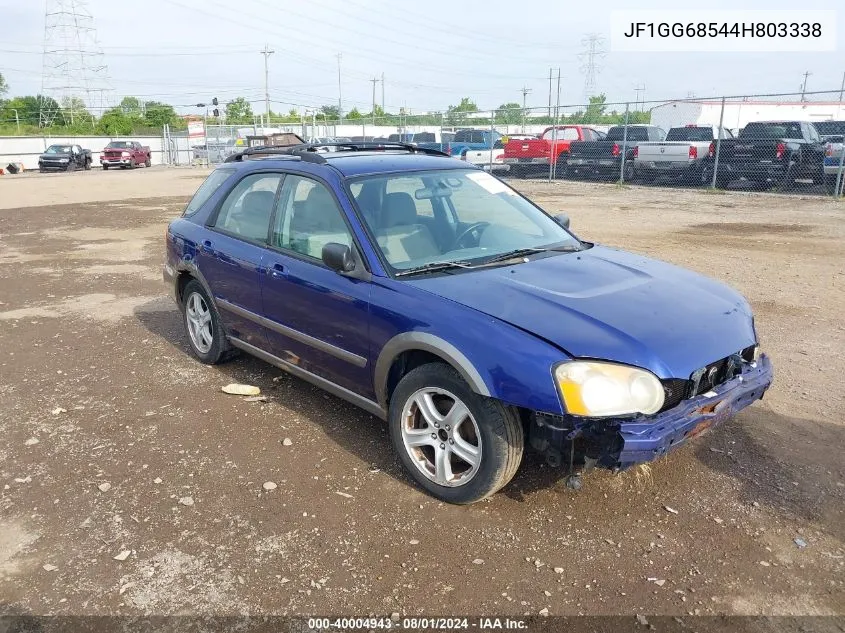 2004 Subaru Impreza Outback Sport VIN: JF1GG68544H803338 Lot: 40004943